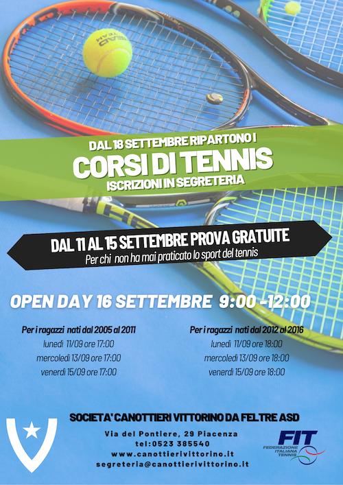 corso tennis presso canottieri vittorino